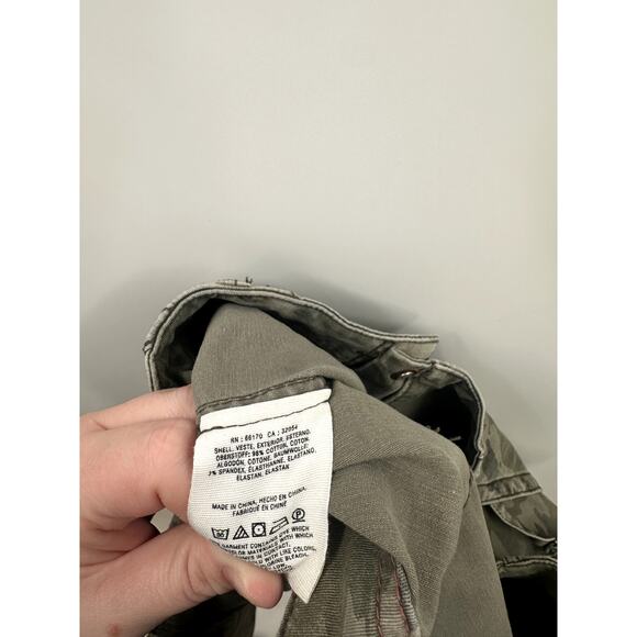 Hei Hei Anthropologie Jeans Camo Cargo Utility Pockets Slim Twill Khaki Denim 32 - Picture 10 of 10